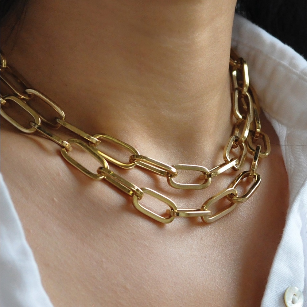 Large paperclip necklace